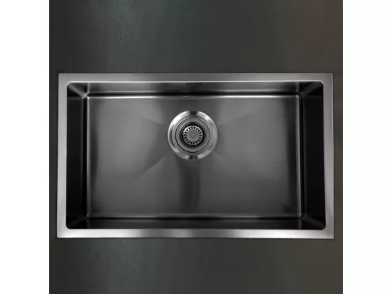 Luisa évier 1 grande cuve seule 76x45 en inox gris gun métal - Essebagno