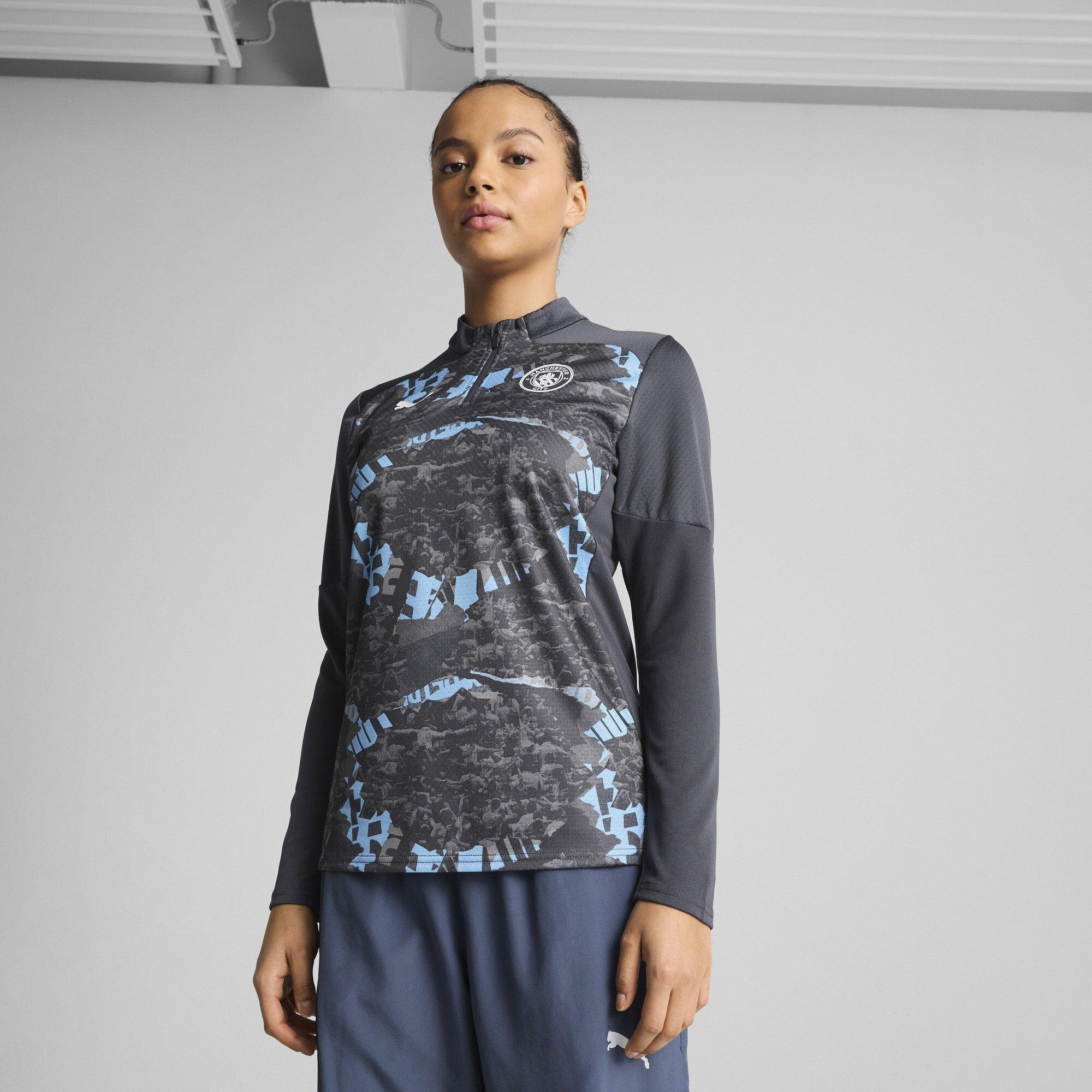 Puma Manchester City Pre Match Quarter Zip Top 2024 2025 Womens