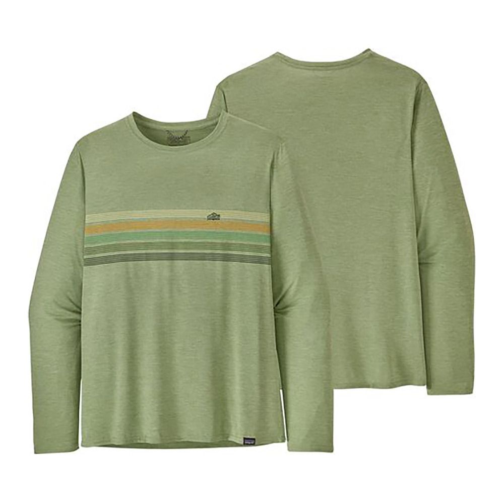 Patagonia CAP COOL DAILY GRAPHIC - Tee-shirt Homme line logo ridge stripe salvia green x-dye