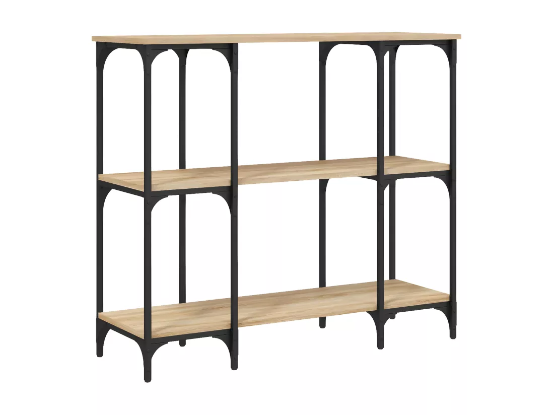 Table console chêne sonoma 102x35x90 cm bois d'ingénierie