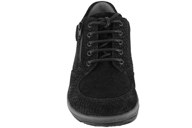 NEW FEET TRAVESKO I SORT PRÆGET SKIND