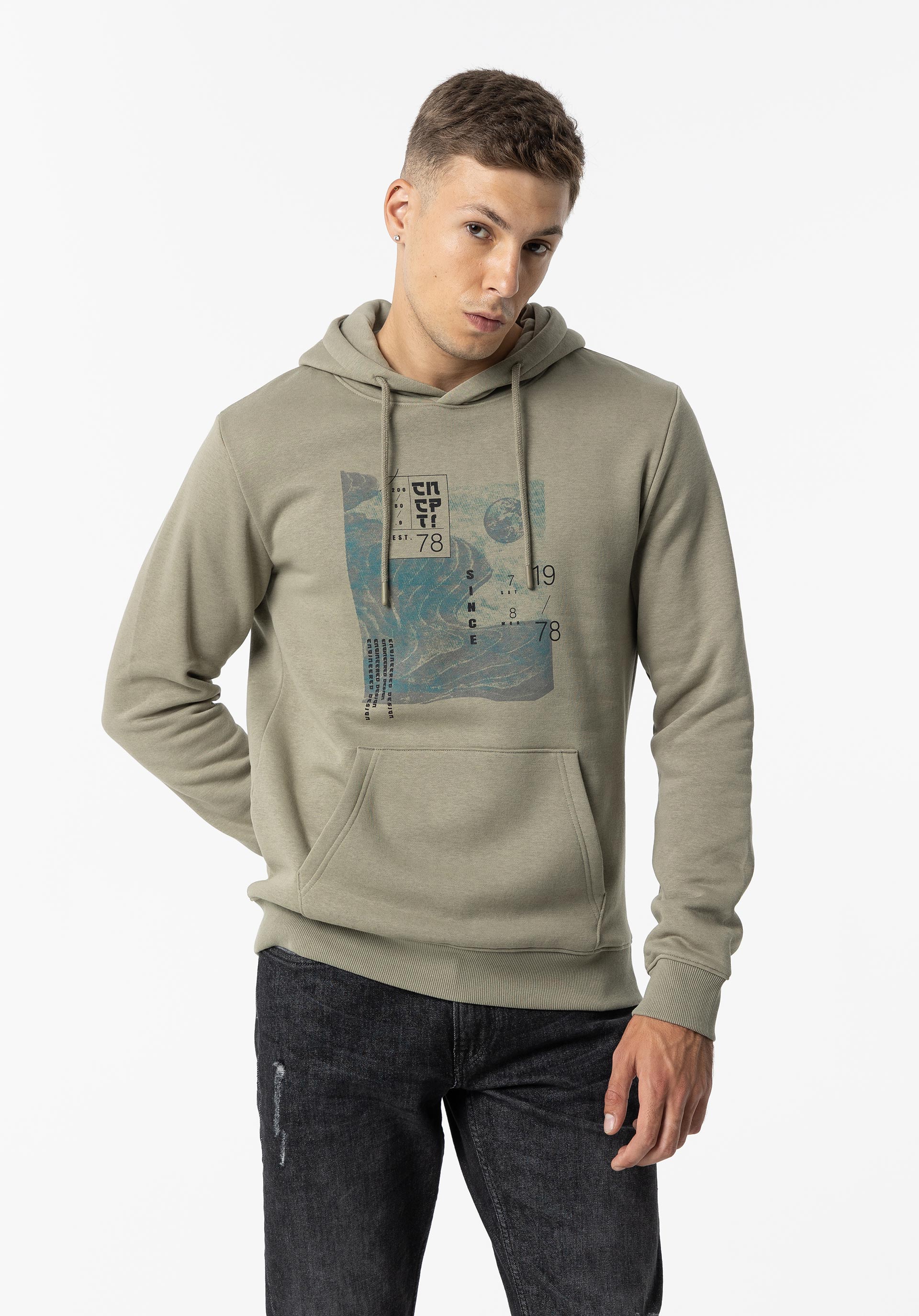 Hoodie com Estampado Frontal