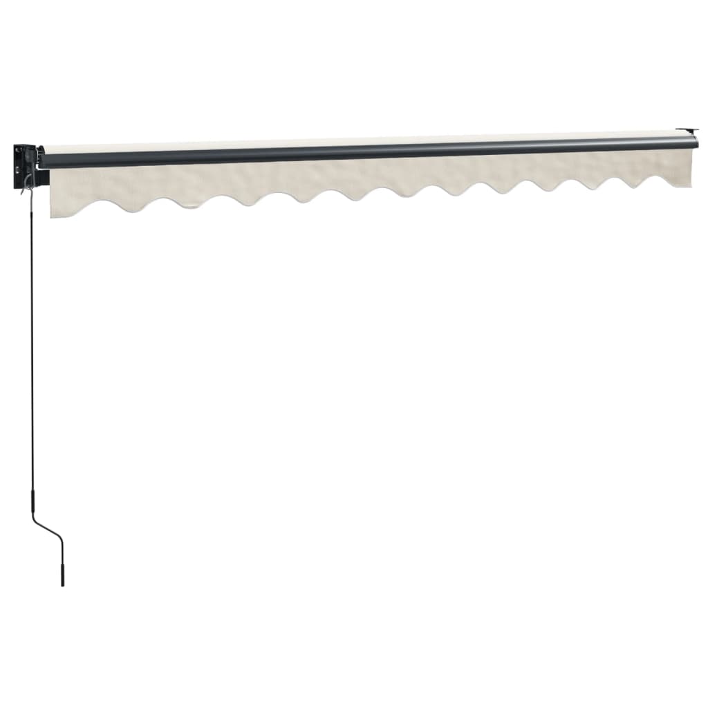 Auvent rétractable crème 3x2,5 m tissu et aluminium