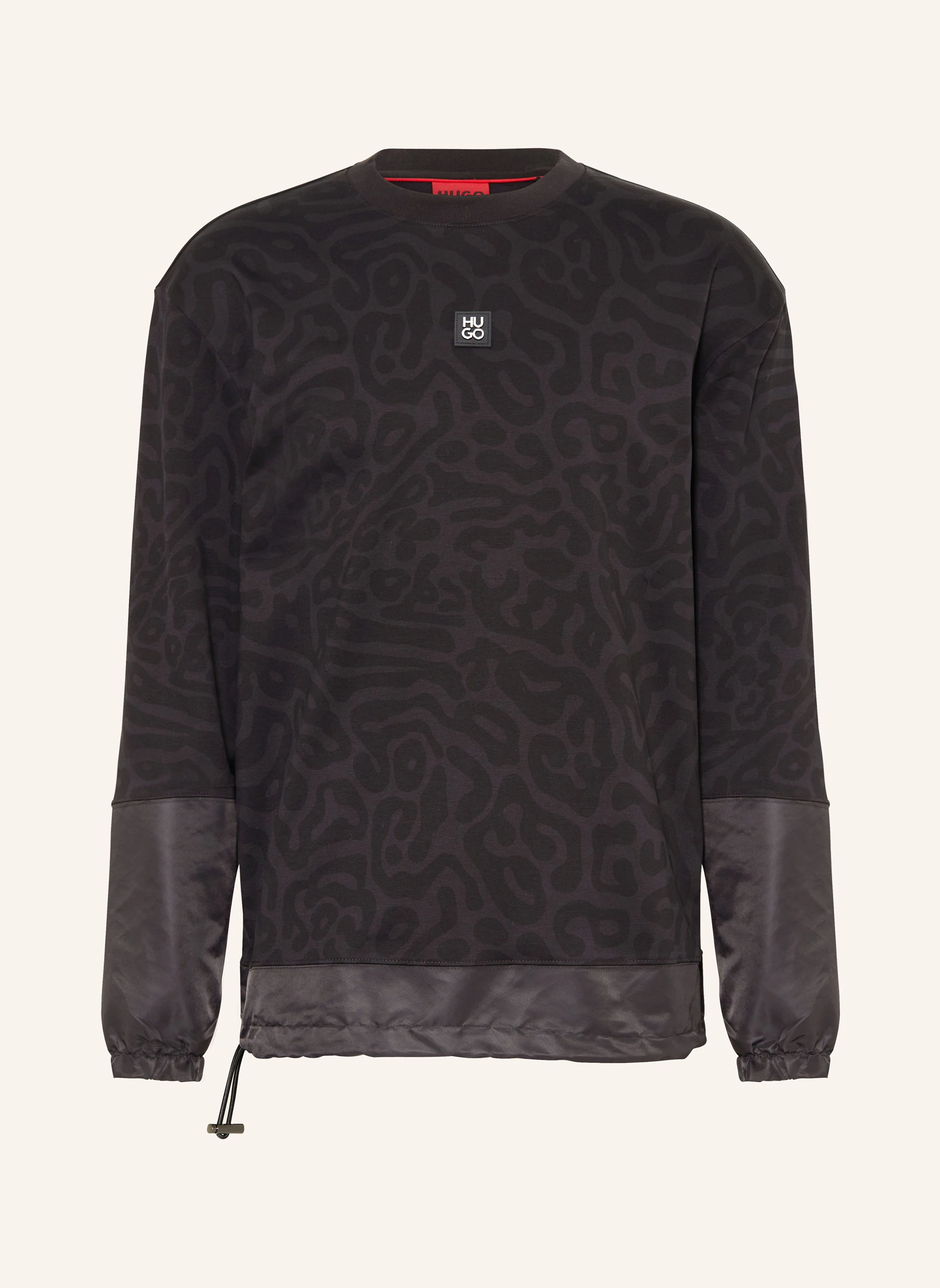 HUGO Longsleeve DABYUNO im Materialmix