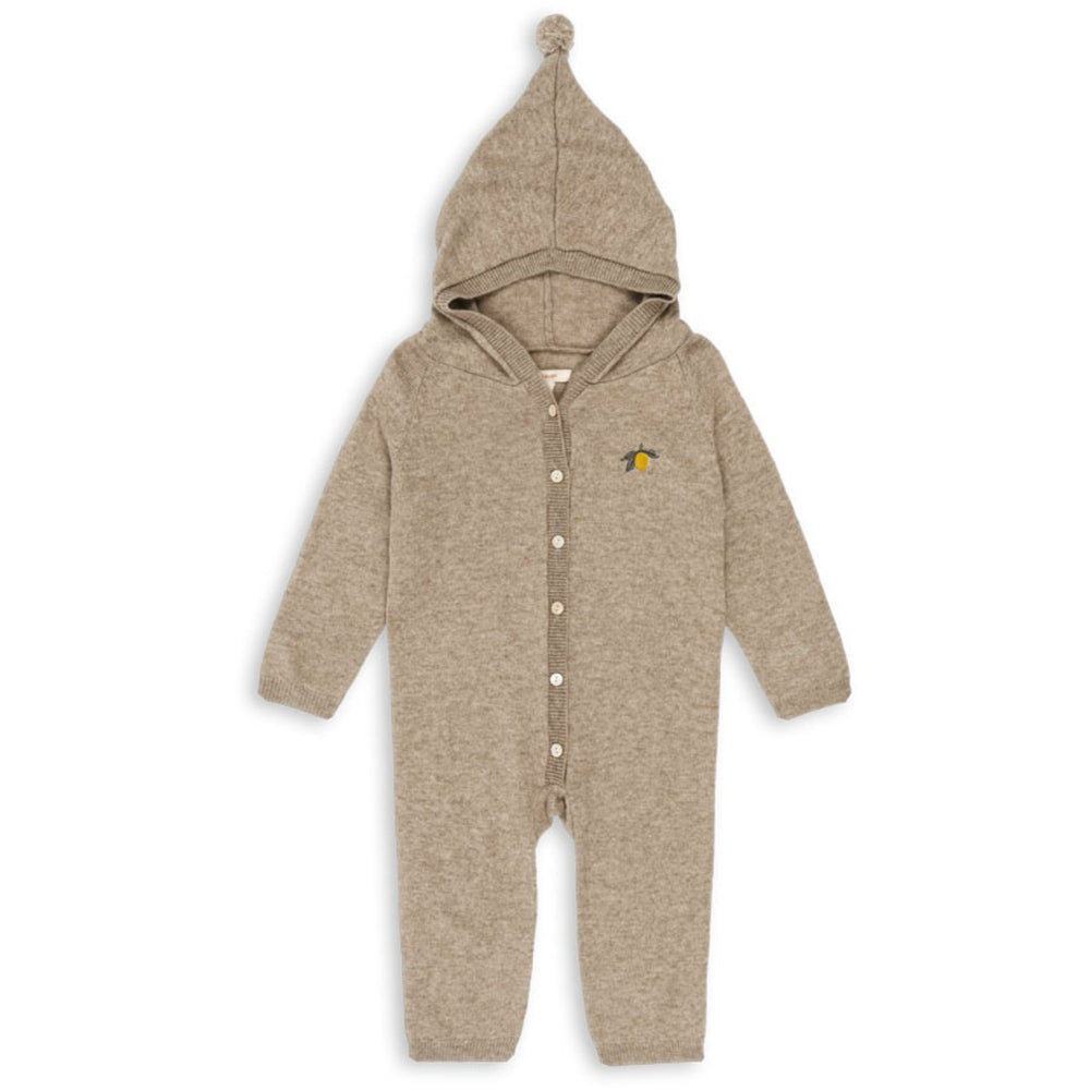Køb Konges Sløjd Light Brown Mattou Strik Onesie