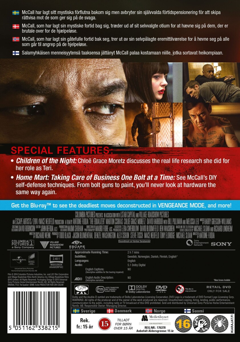 The Equalizer 1 - Denzel Washington - DVD