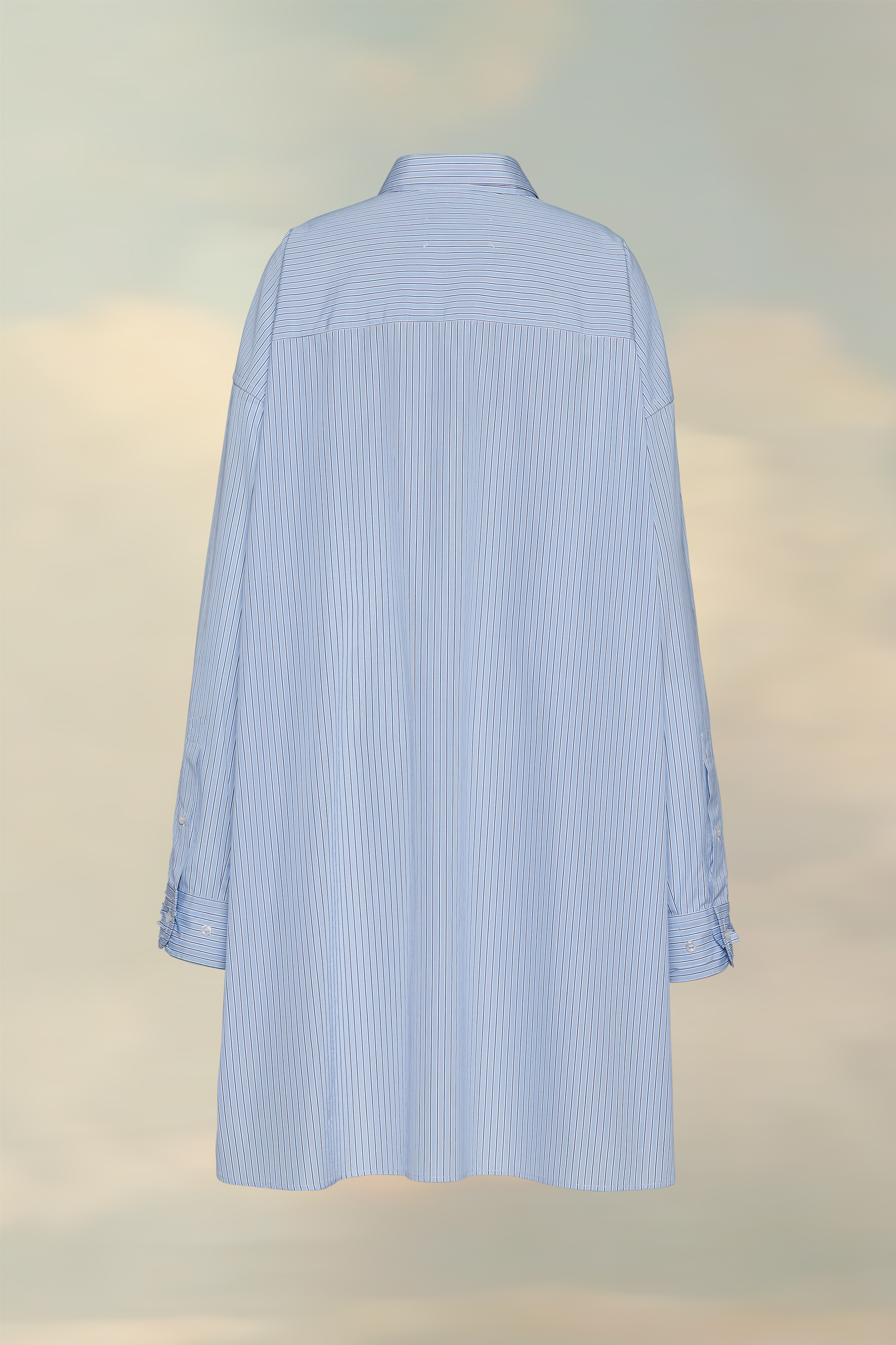Chemise fines rayures popeline de coton
