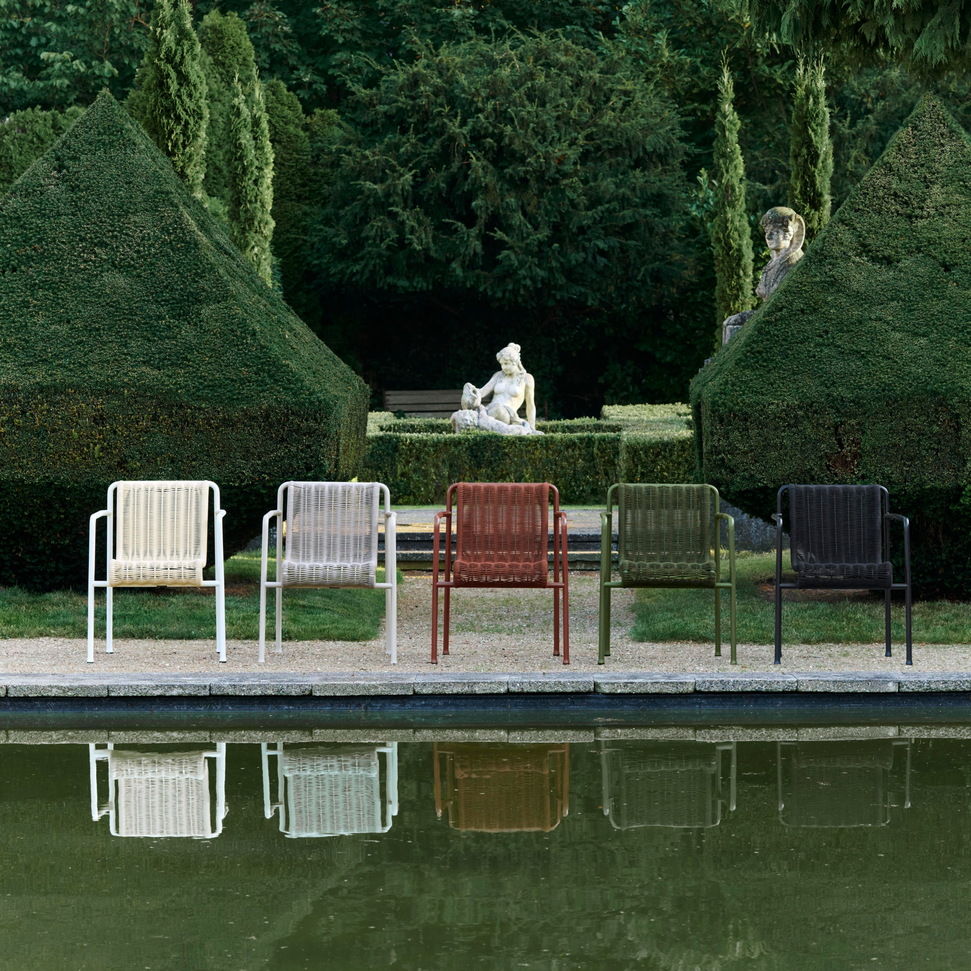 Tuinstoel Palissade Cord Dining met armleuning rood