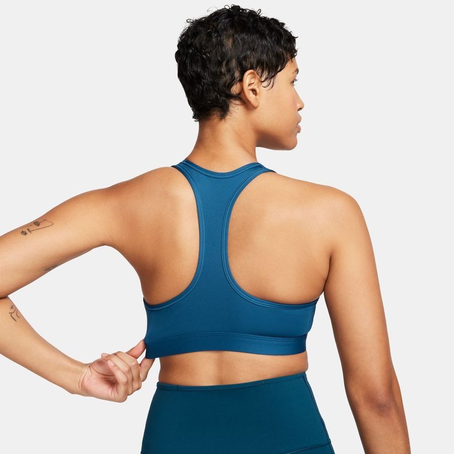 Nike Brassière Dri-FIT Swoosh - Bleu/Blanc Femme
