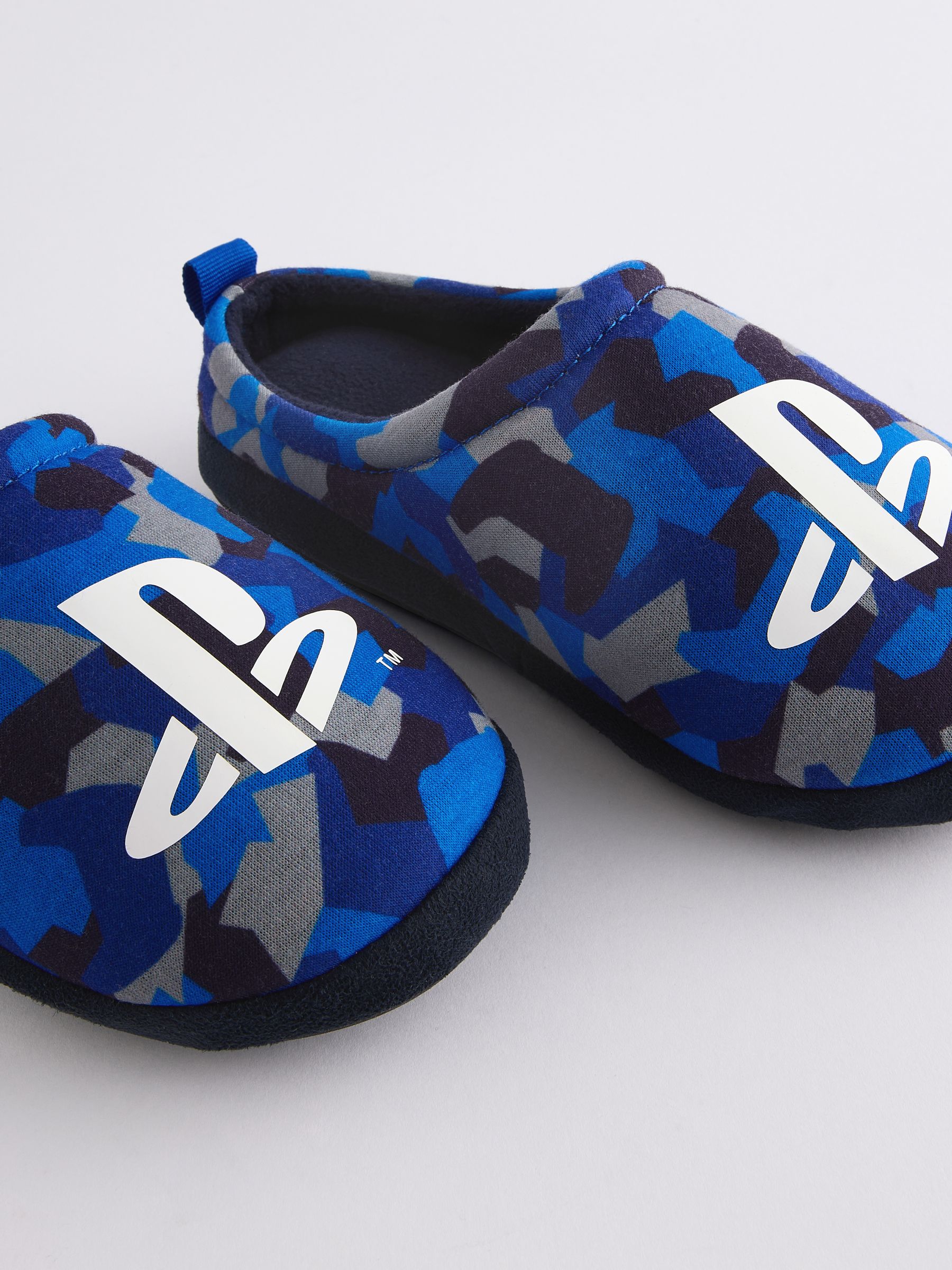 Blauwe Camo - Play Station Pantoffel Muiltjes
