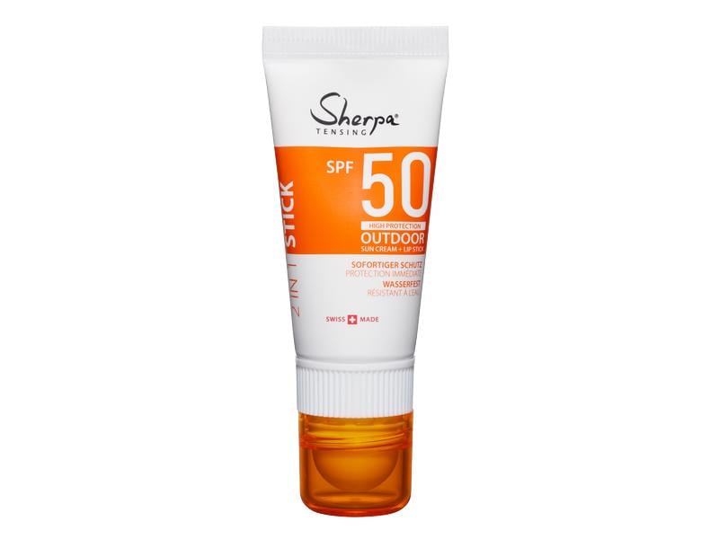 Sherpa Tensing Sonnencreme Face und Lippenstift LSF 50 23.2 Schutz gegen intensive Sonne, Kälte und Wind