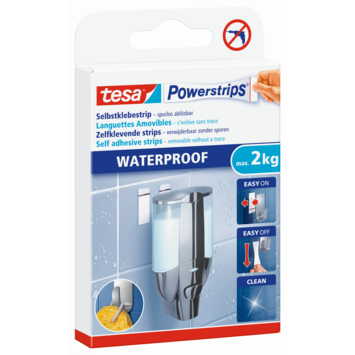 Tesa Plakstrip Powerstrip Waterproof Groot - 6 Stuks