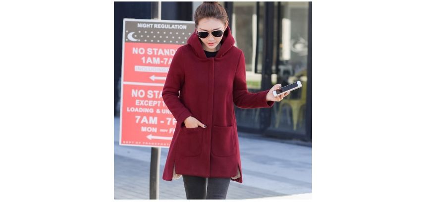 Frigga - Effen oversized hoodie met rits en fleecevoering