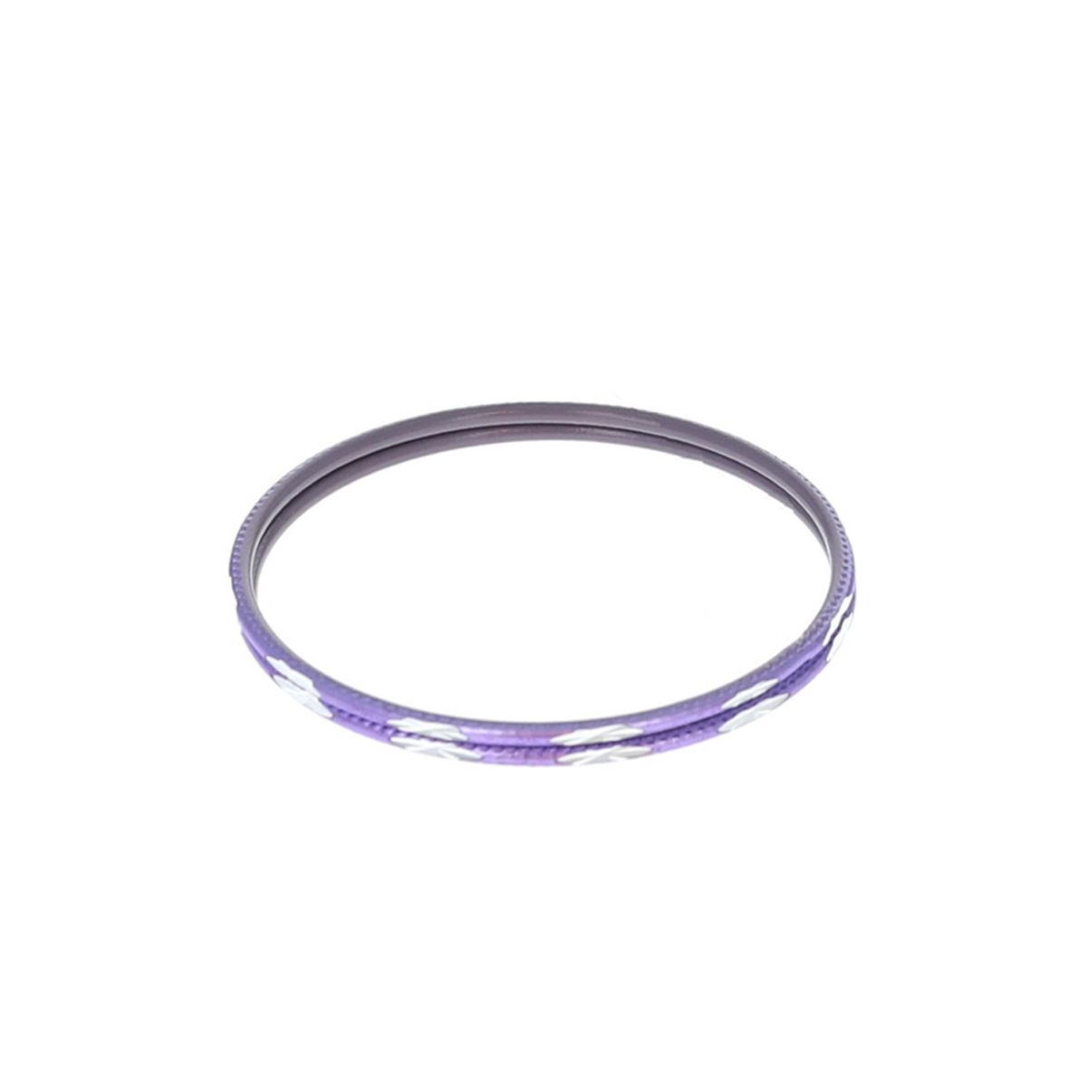 Lot de 2 bracelets en métal indien violet poinçon argent Pondie Chérie