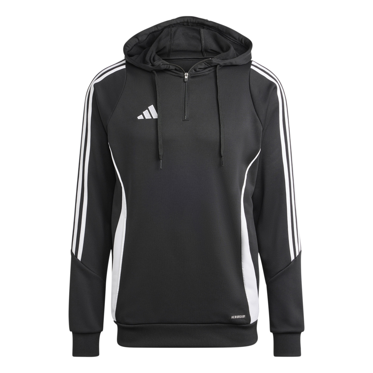 Adidas Tiro 24 Hooded Trainingstrui 1/4-Zip Zwart Wit