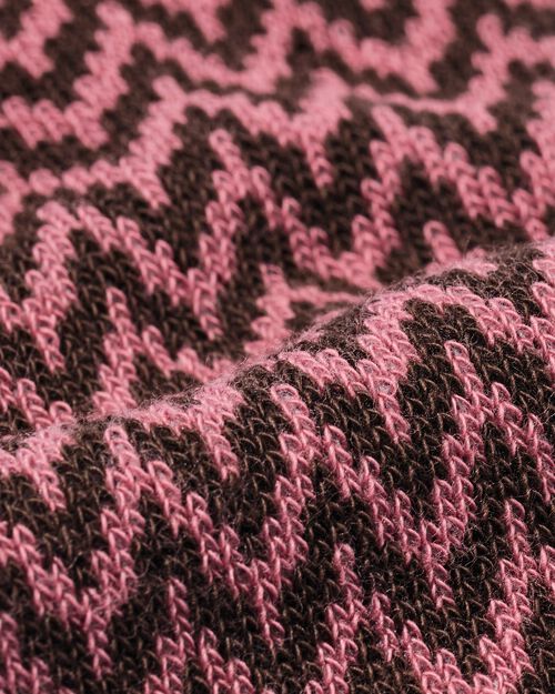 chaussettes avec zigzag en coton - 5 paires marron