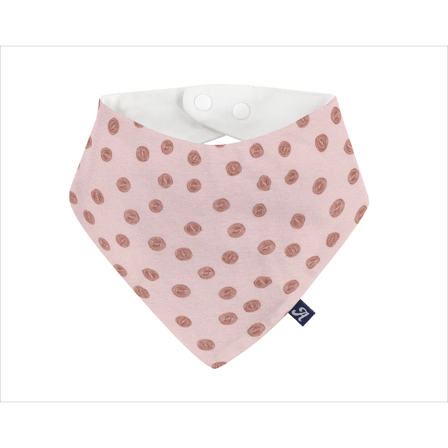 Alvi® Dreieckstuch 2er Pack Curly Dots rosa