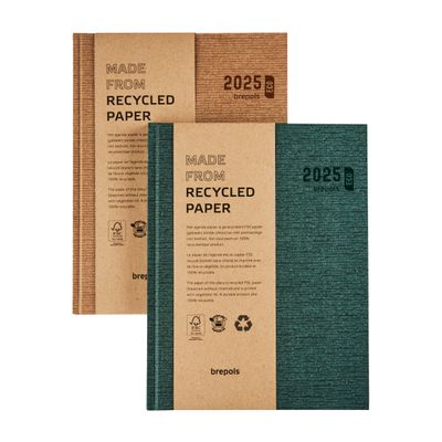 Agenda Ecotiming Kazar - 1 semaine sur 2 pages - 17,1 x 22 cm - disponible dans différentes couleurs - Brepols
