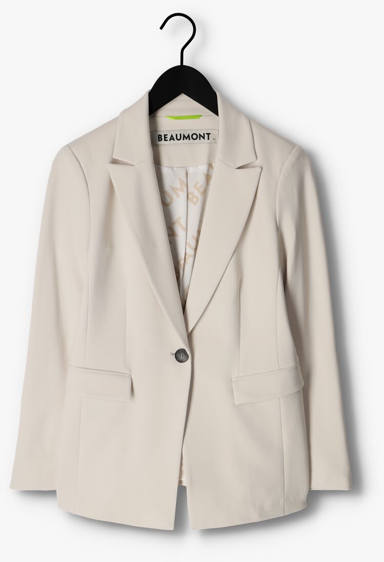 BEAUMONT beige beaumont blazer blazer midlong double jersey