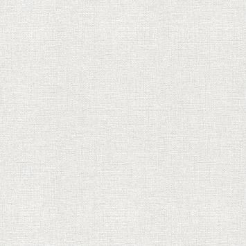 Vliesbehang Chenille wit-zilver 106750