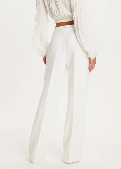 Wijde pantalon wit (WIT)