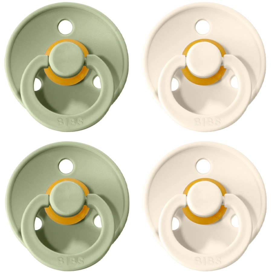 BIBS® Schnuller Colour Ivory  Sage 6-18 Monate, 4 Stk.
