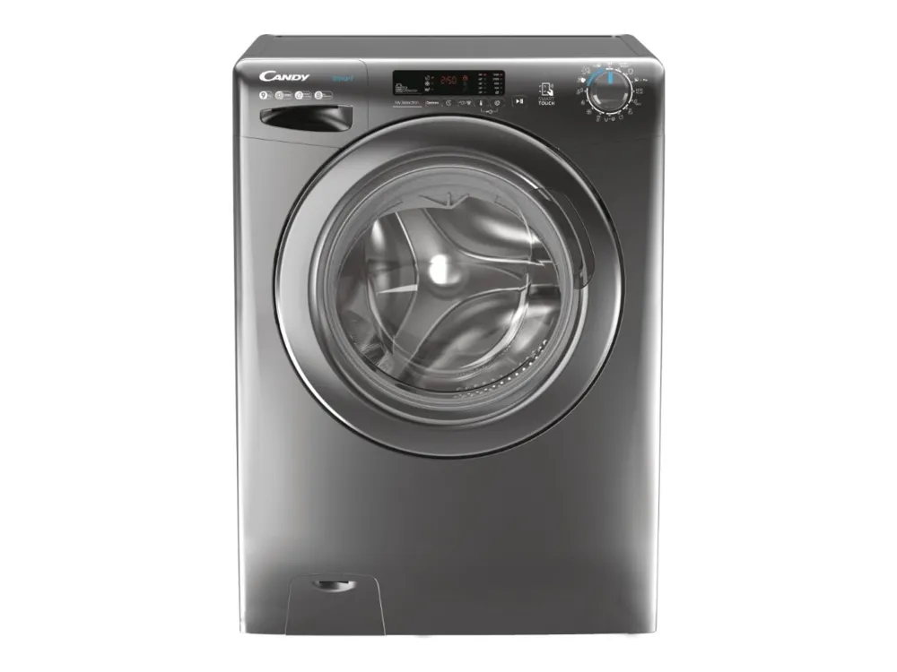 Candy SMART CS 1292DWRR4/1-S - Vaskemaskine - bredde: 60 cm - dybde: 53 cm - højde: 85 cm - frontbetjening - 58 liter - 9 kg - 1200 rpm - antracit