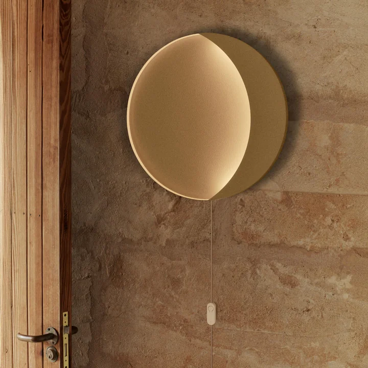 Ferm Living - Neba LED Wandleuchte, Ø 45,5 x H 3 cm, cashmere