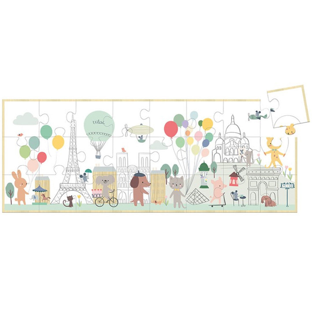 Vilac puzzel panoramisch parijs - 24st