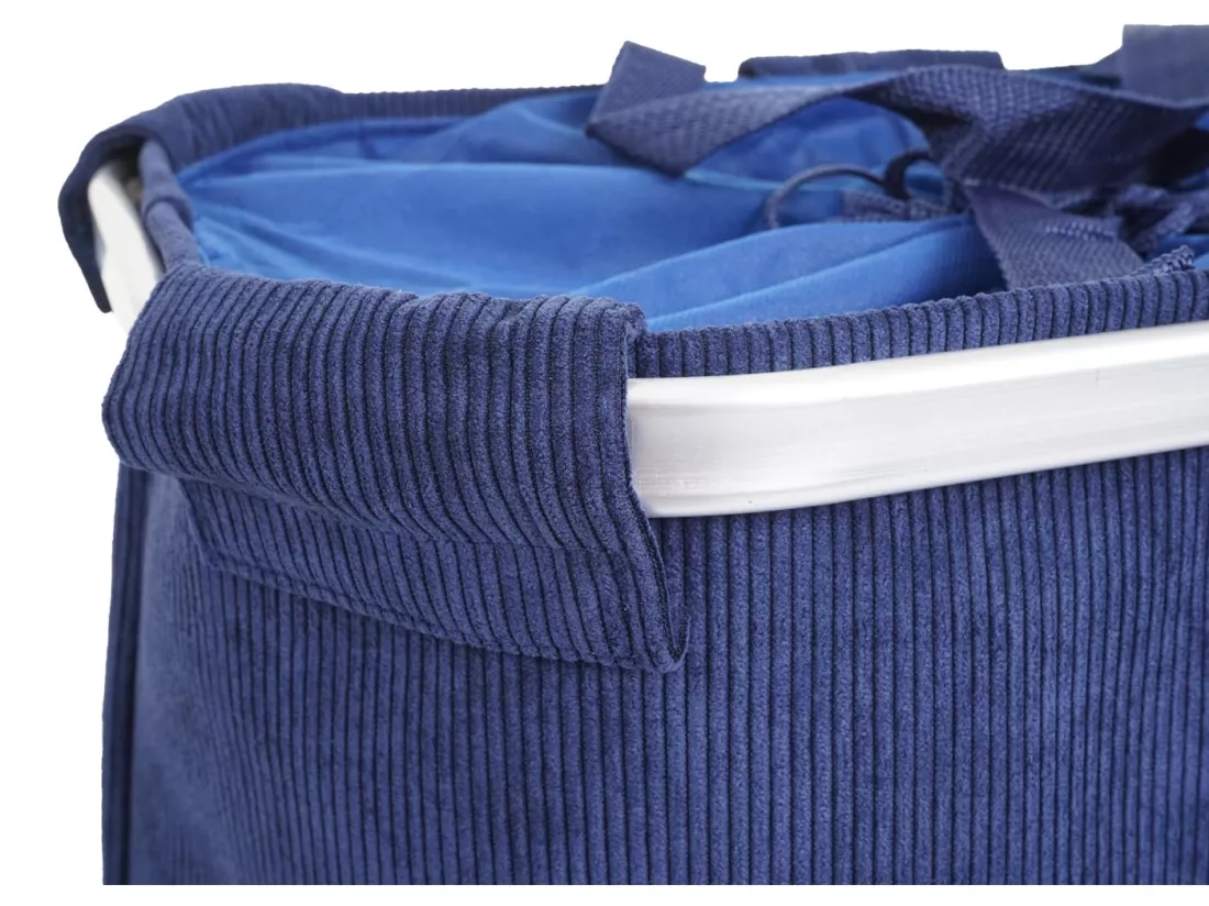 Collecteur de linge MCW-C34, velours bleu
