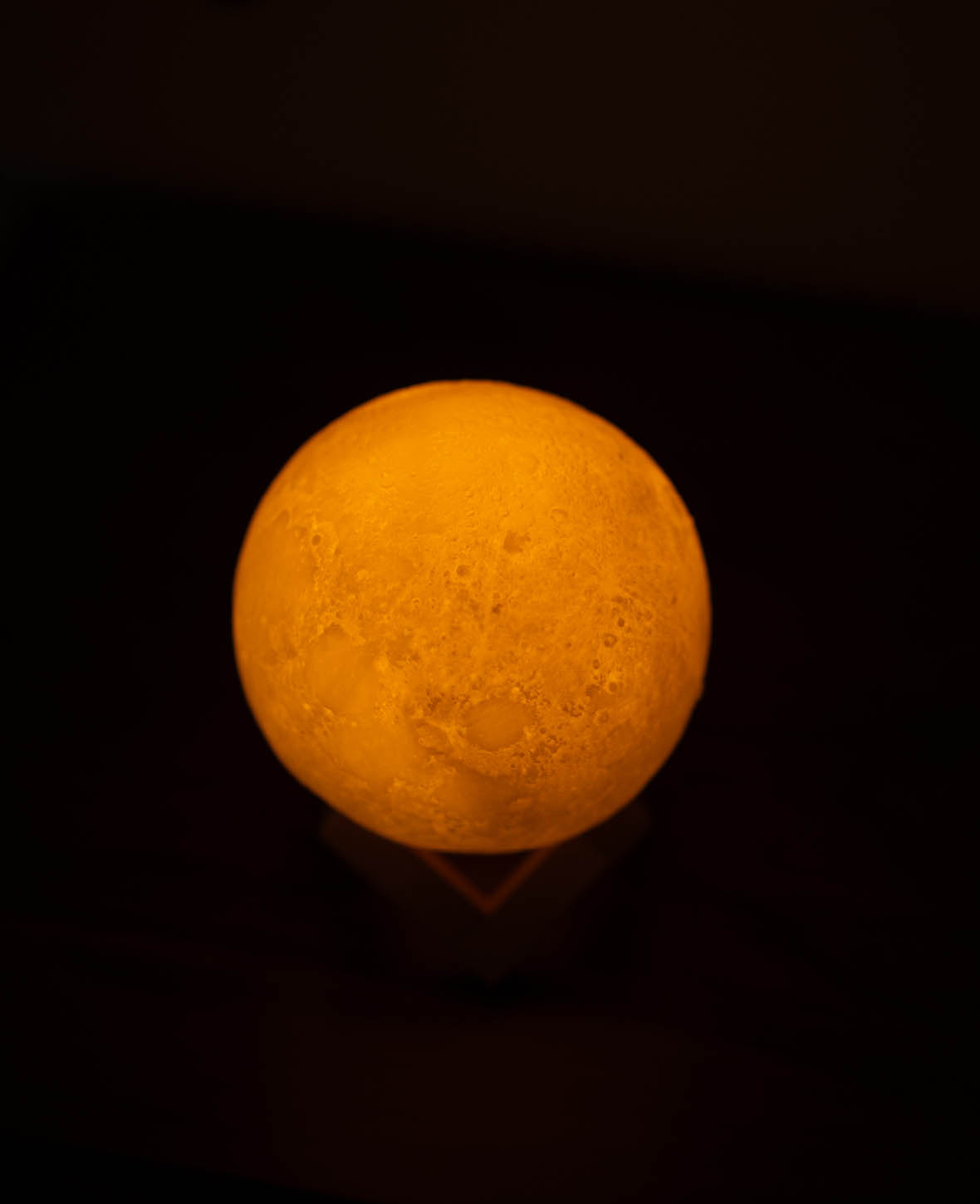 (Ø12cm) 3D LED Mond Lampe Nachtlicht USB Deko Beleuchtung mit Touch - Weiss