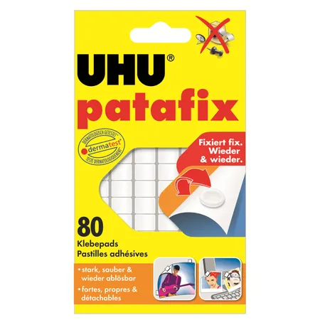 UHU Klebepad patafix weiß, 80 Stück