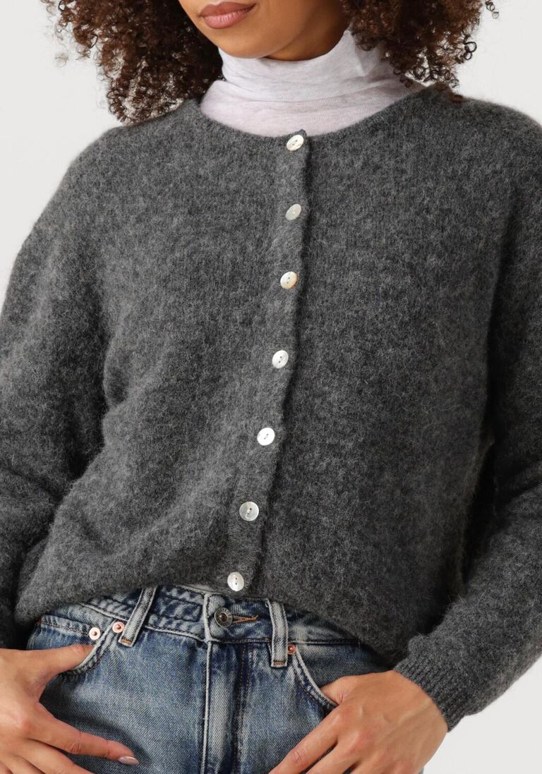 donkergrijze american vintage vest vitow cardigan