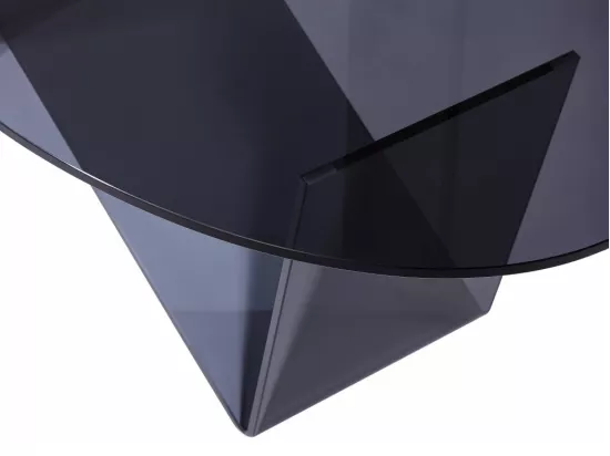 Table basse en verre trempé - Anthracite - ELOWEN