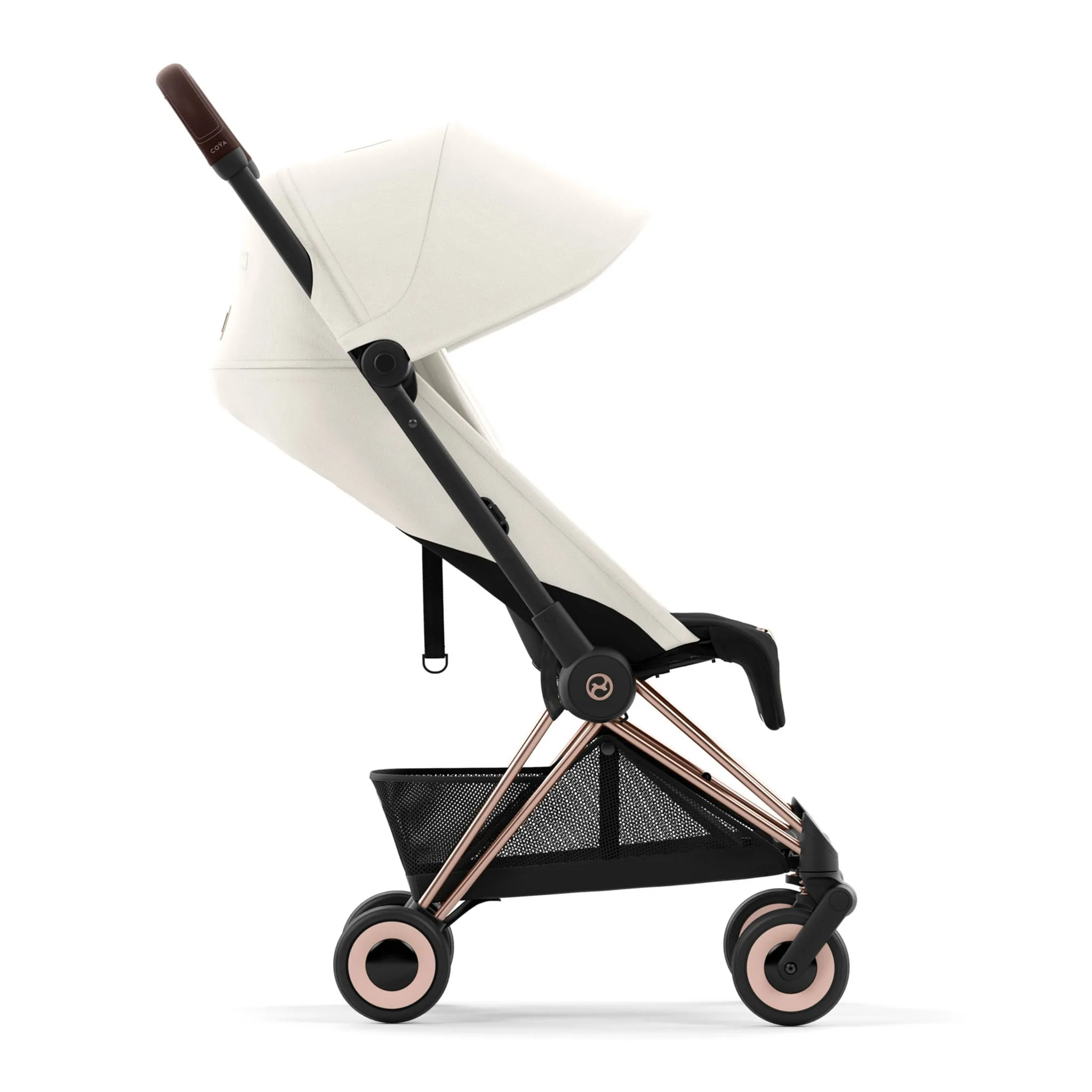 Cybex Poussette Coya - Cadre or rose avec siège blanc cassé
