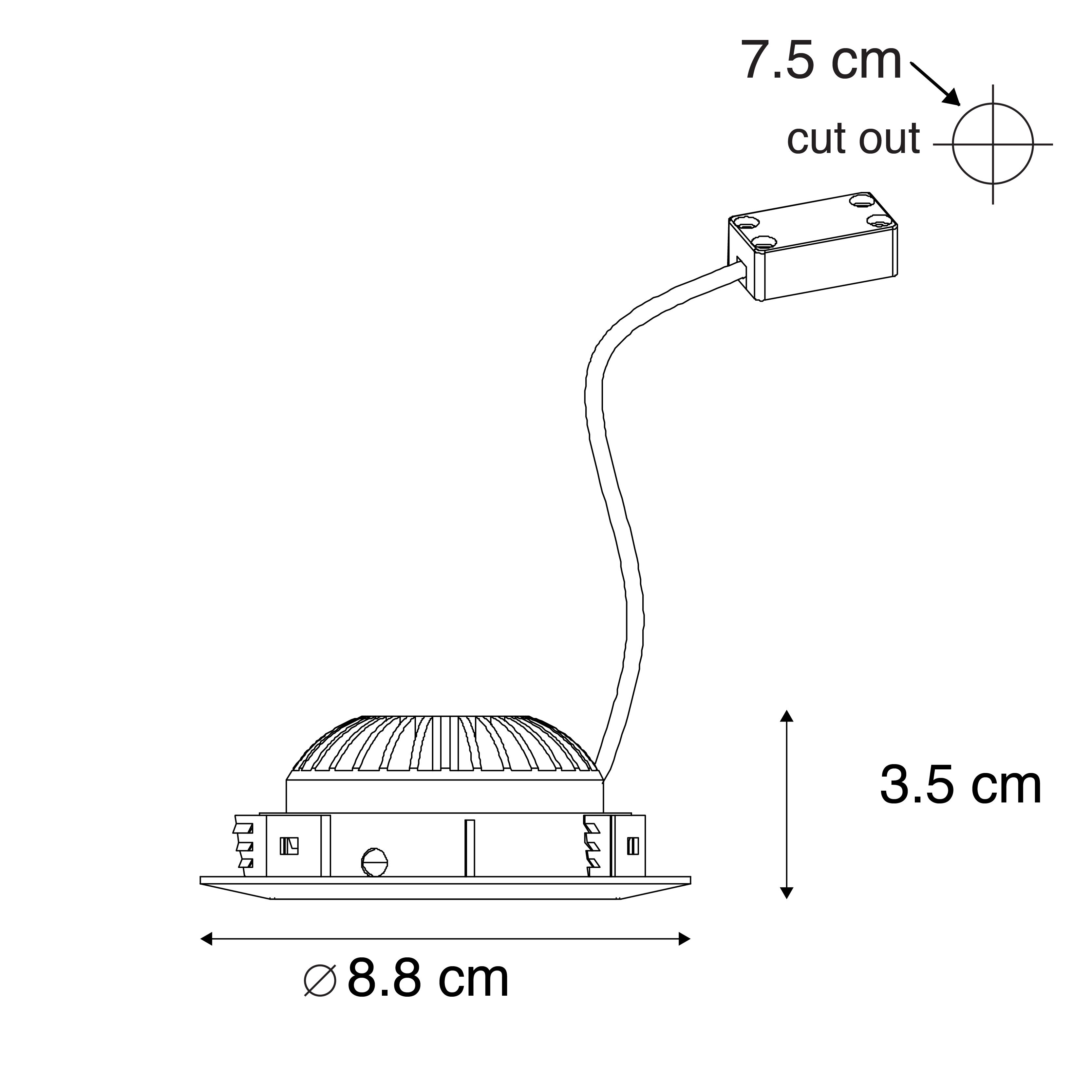 Set van 3 inbouwspots staal incl. LED IP44 - Relax LED