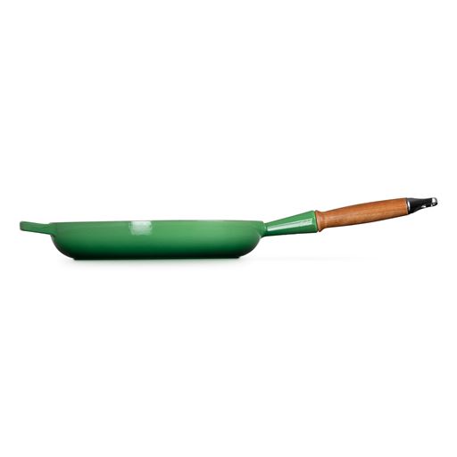 Le Creuset Signature Træhåndtags Stegepande, Bamboo Green, Ø28 cm