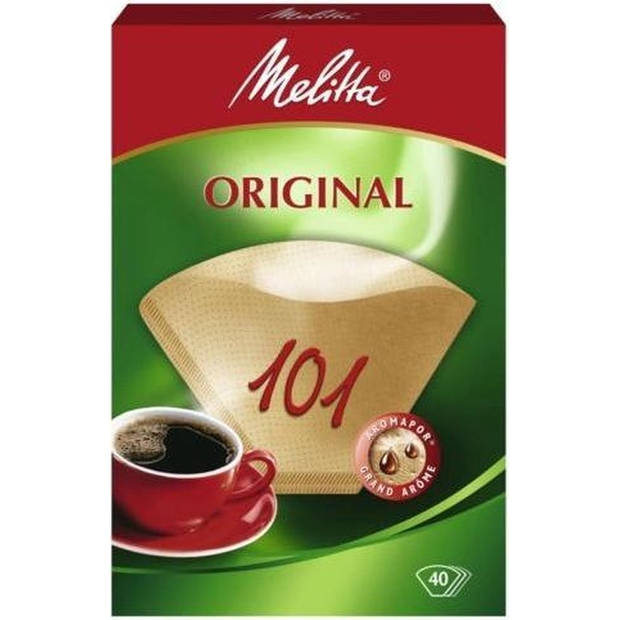 Melitta classic aroma filter formaat 101, 40 stuks natuurbruin