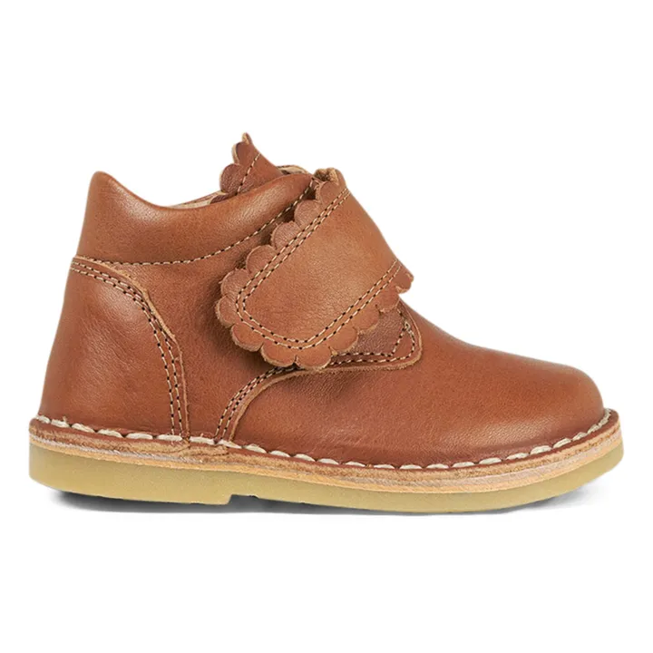 Petit Nord Boots Scratchs Scallop | Cognac