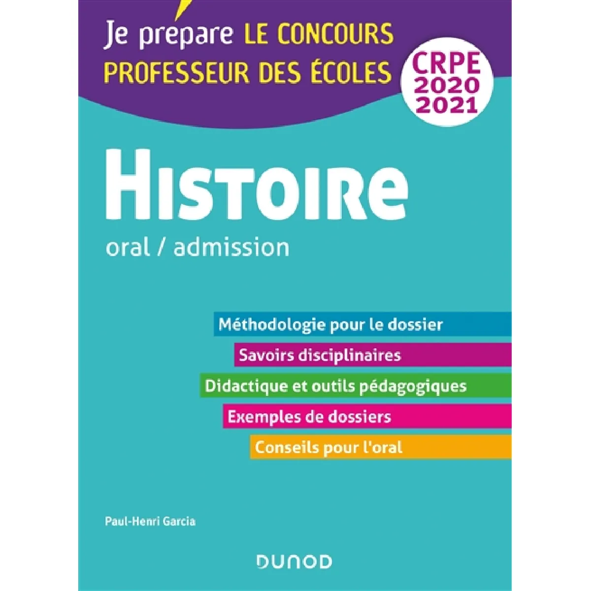 Histoire : oral, admission, CRPE 2020-2021 · Occasion