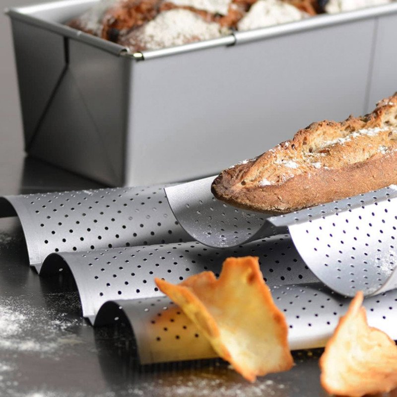 Moule 3 baguettes en acier Silver Top - 38 x 25 cm