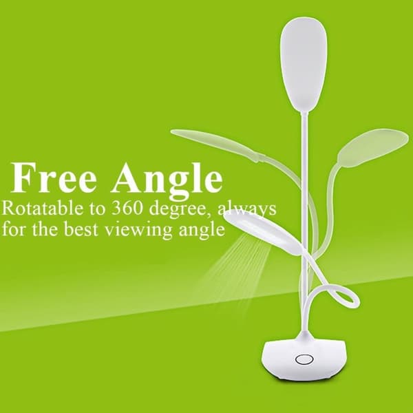 INF Bordlampe som kan roteres og dimmes, med USB (LED) - hvit