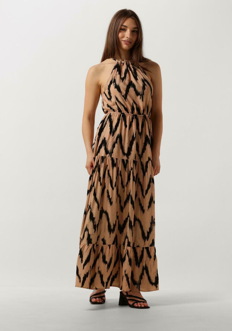 AAIKO beige aaiko maxi jurk charissa vis 528