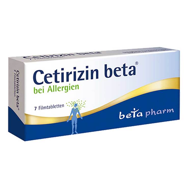 Cetirizin beta Filmtabletten bei Allergien, 7 St
