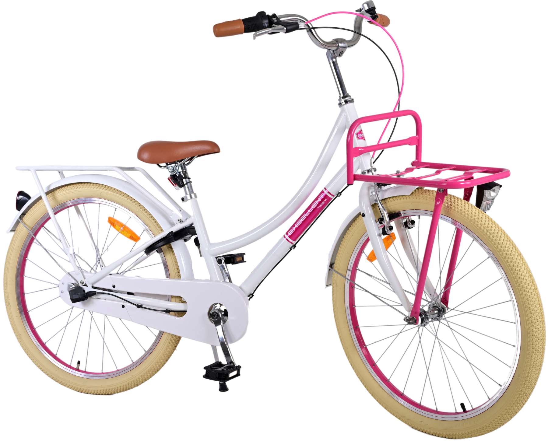 TPFSports Excellent Kinderfahrrad - Mädchen - 24 Zoll - 3 Gänge - Rücktritt + Handbremse - Schwarz