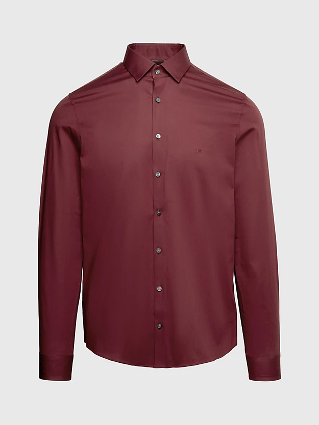 Camisa social slim fit em popeline