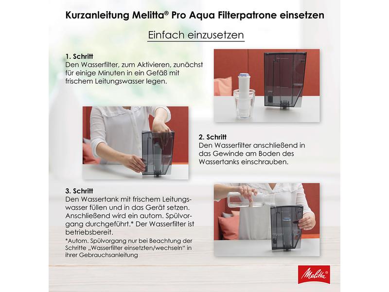Melitta Filterpatrone Pro Aqua Filterpatrone für Kaffeevollautomaten