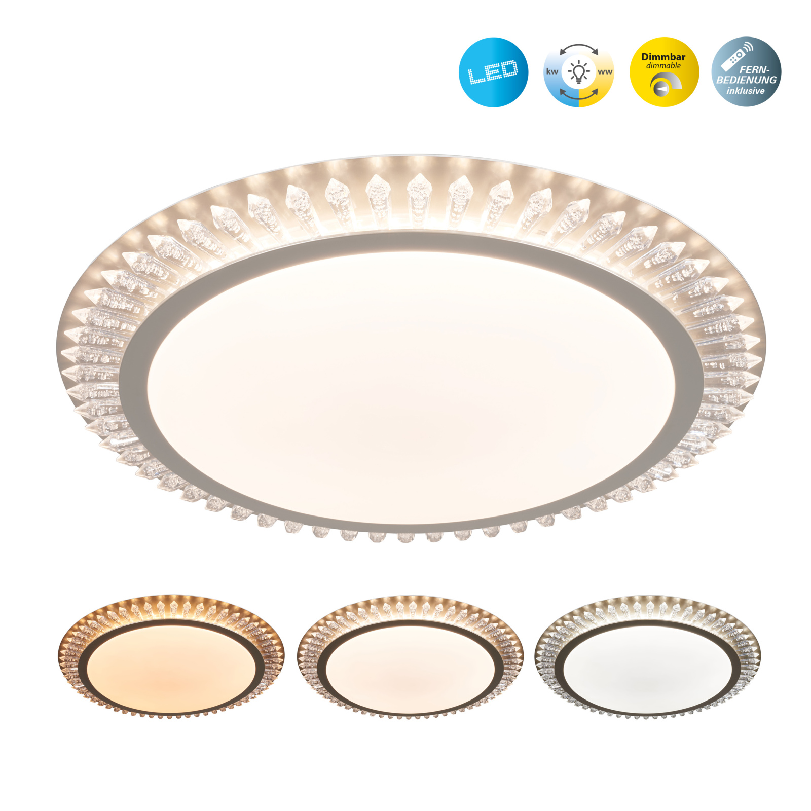 LED-Deckenleuchte MADISON - goldfarbig - Ø 48 cm