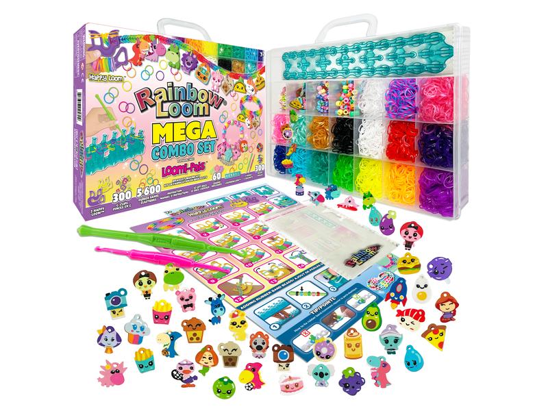 BANDAI Bastelset Rainbow Loom Mega Combo Set – Loomi-Pals Bastelaktivität