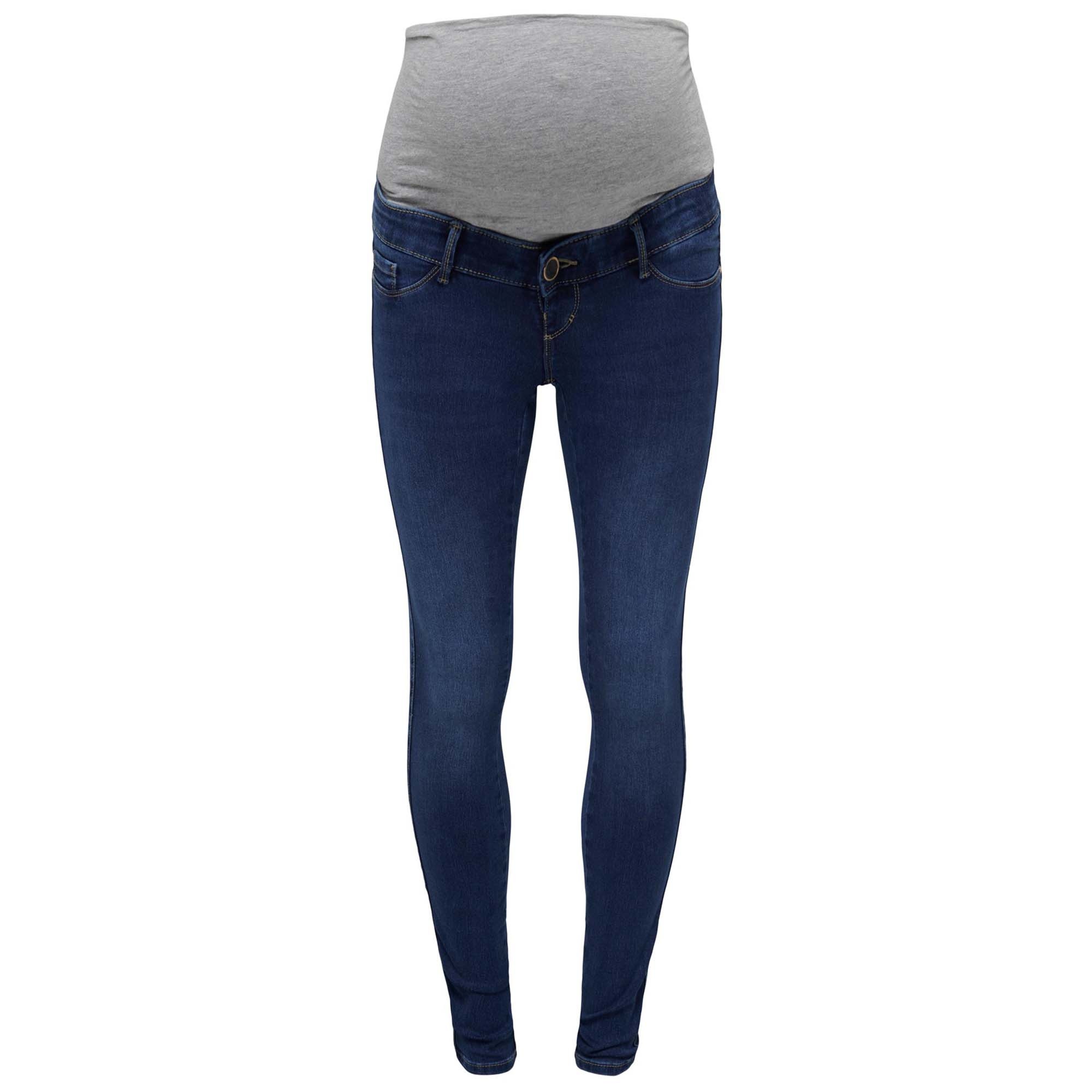 ONLY zwangerschapsjeans lang effen denim